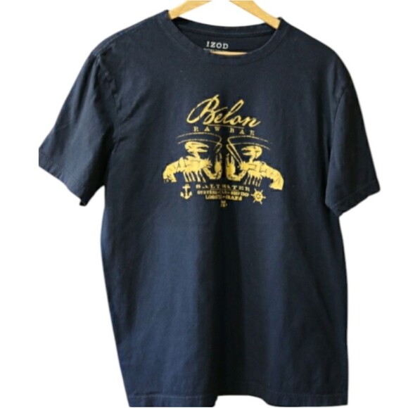 Izod Navy Blue Lobster T-shirt Medium - Picture 1 of 6